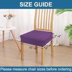 Smiry Waterproof Seat Covers for Dining Room Chairs Set of 8, Stretch Jacquard - Image 2