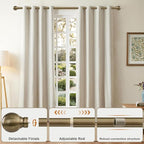 Antique Bronze Curtain Rods for Windows 66 to 120 Inch 1" Diameter Adjustable - Image 3