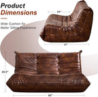 Hobestluk Bean Bag Chair Giant Bean Bag Sofa 2 Seater Bean Bag Chairs - Image 2