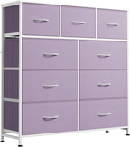 WLIVE 9 Drawer Dresser, Fabric Storage Tower by WLIVE