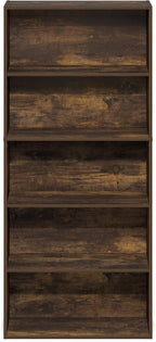 Furinno Jaya Book Shelf, 5-Tier Bookshelf, 52 Inch Tall Standing Bookcase - Image 6