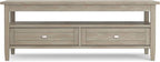 SIMPLIHOME Warm Shaker Solid Wood Transitional-Style 48-inch Wide Coffee Table - Image 3