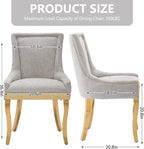 Upholstered Dining Chairs Set of 6, Modern Fabric Side Chairs - Image 3