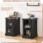 Joaxswe Narrow Night Stand for Small Spaces, Farmhouse Side End Table - Image 6