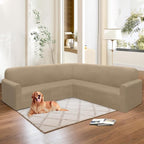 HDCAXKJ Corner Sectional Couch Covers Velvet Stretch L Shape Sofa Cover Soft - Image 6