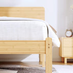BOSRII 12in High Solid Bamboo Wood Platform Twin XL Bed Frame - Image 5