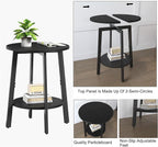 sthmec Side Table Set of 2, Small Round End Table - Image 4