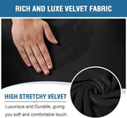 H.VERSAILTEX Velvet Stretch Recliner Couch Covers 4-Pieces Style Recliner Chair - Image 3