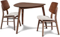 New Classic Furniture Mid-Century Modern Oscar Corner Table 3-Piece Dining Set by NewClassicFurniture