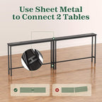 SUPERJARE 78.8 Inch Narrow Console Table - Image 8