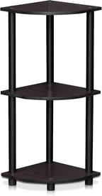 Furinno TURN-N-TUBE Corner Shelf, 3-Tier Corner Bookshelf, Display Storage by Furinno-FitsYourSpaceFitsYourBudget