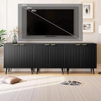 Fluted Buffet Cabinet Sideboard, Storage Cabinet, Modern Accent Cabinet Console - Image 7