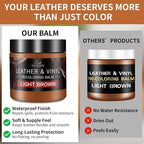 Leather Recoloring Balm with 100ml Mink Oil, Light Brown Leather Repair Kit and - Image 3