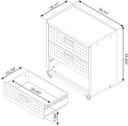 Manhattan Comfort Fortress 31.5-Inch Rolling Garage Tool Chest, 3-Drawer - Image 3