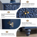 weselon Accent Cabinet with 2 Doors, Luxury Carving Board Storage Sideboard - Image 5