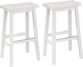 Amazon Basics Solid Wood Saddle-Seat Counter Height Bar Stools by AmazonBasics