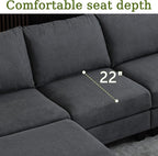 150.4" Large Sectional Couches for Living Room, 8 Seater L Shaped Modular - Image 8