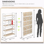4NM Extra Wide 5 Tiers No Assembly Book Shelves, 51.2" H Folding Bookshelf - Image 2