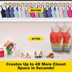 Closet Organizers and Storage, 6 Tier Tank Top Hanger, Dorm Room Essentials - Image 2