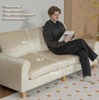 EASE MOOSE 88.5" Large Seat Velvet Loveseat Sofa, Soft Deep Seat Couches - Image 5