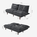 DreamDashio Futon Sofa Bed, 69 inch Futon Couch - Image 2