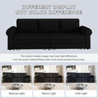 3 in 1 Convertible Sleeper Sofa Bed, 93.7" King Size Sofa Sleeper - Image 9