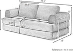 HANXIN 80 Inch Convertible Sleeper Sofa Bed, High Back Plush Corduroy Folding - Image 3