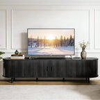 80" Mid Century Modern TV Stand, Wood TV Consoles - Image 3