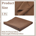 59 Inch Dark Brown Quilting Linen Type Cloth Fabric by The Yard Blend Solid - Image 2