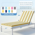 L'AGRATY Outdoor Lounge Chaise Cushion: 72x21x3 Inch Waterproof Lounge Chair - Image 2