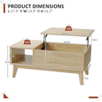 LYNCOHOME Fluted Lift Top Coffee Table - Image 2