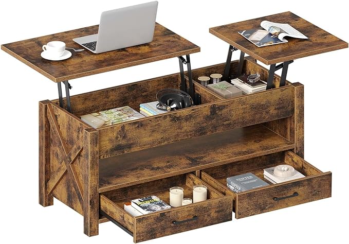 Seventable Coffee Table, 39.3" Lift Top Coffee Table by Seventable