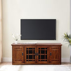 Leick Home 82360 Solid Wood Mission Oak Four Door TV Stand - Image 6