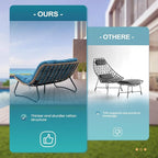 Crestlive Products Outdoor Loveseat 3PCS, Outdoor Sofa Set, All-Weather Boho - Image 5
