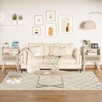 Lerliuo Rattan Nightstand with Charging Station, Side Table with Drawer Open - Image 8