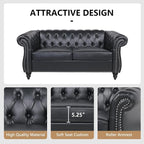 AVZEAR Chesterfield Loveseat Sofa, Upholstered Sofa Modern 2 Seater Couch Sofa - Image 5