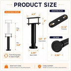 6Pcs Bed Frame Support Leg, Adjustable Height 5.8"-9", Extra Sturdy Steel Bed - Image 2