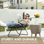 Devoko Patio Zero Gravity Chair Outdoor Free Folding Adjustable Chaise Lounge - Image 5