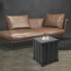 Side Table, Industrial Metal Container Cabinet, Wrought Iron Container Side - Image 5