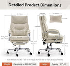 LEAGOO Office Chair with Foot Rest, Ergonomic Executive Office Chair with Arms - Image 3