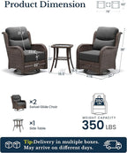 HILLGA 3-Piece Luxury Patio Furniture Set - Image 2