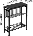 Narrow Side Table for Small Space, 3-Tier End Table - Image 3