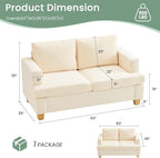 YOUDENOVA Sofa, 3 Piece Set Comfy Sofa, Loveseat & 2 3-Seater Couch - Image 3