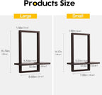 PHOENANCEE Square Floating Shelves, Wall Plants Holder, Bathroom Wall Decor - Image 3