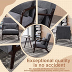 Mid-Century Modern Accent Chair and Coffee Table Set, Vintage Leisure Chair - Image 7