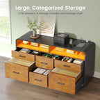 SEDETA 6 Drawer File Cabinet - Image 3