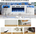 oneinmil 70” TV Stand with 36” Electric Fireplace, Large Modern Media - Image 7