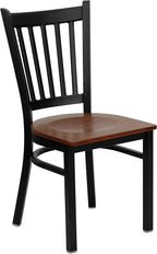 Flash Furniture HERCULES Series Black Vertical Back Metal Restaurant Chair by FlashFurniture