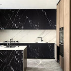 practicalWs 23.6''×118'' Marble Contact Paper Black/White Peel and Stick - Image 4