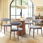 COLAMY Wooden Dining Chairs Set of 4, Modern Fabric Upholstered Dining Room - Image 8